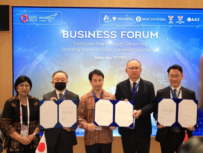 Duta Besar Republik Indonesia untuk Jepang Heri Akhmadi, saat membuka Forum Bisnis Bank Indonesia yang bertajuk “Sustainable Growth through Connectivity: Unlocking Indonesia’s Green Investment Opportunities” dan mempertemukan 70 peserta dari berbagai sektor strategis, Senin (12/5). [astakom/ Bappenas]