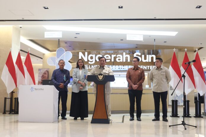 Presiden RI Prabowo Subianto meresmikan Ngoerah Sun Wellness and Aesthetic Center (NSWAC) Ngoerah, Bali (25/6). [astakom]