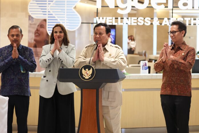 Presiden RI Prabowo Subianto meresmikan Ngoerah Sun Wellness and Aesthetic Center (NSWAC) Ngoerah, Bali