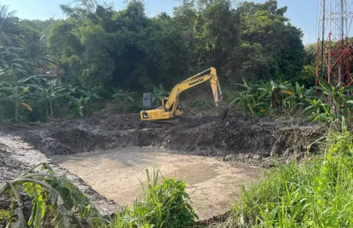 ASDP membangun kolam retensi di area Pelabuhan Bakauheni, Lampung Selatan untuk mencegah banjir di masa mendatang. [astakom / BUMN]