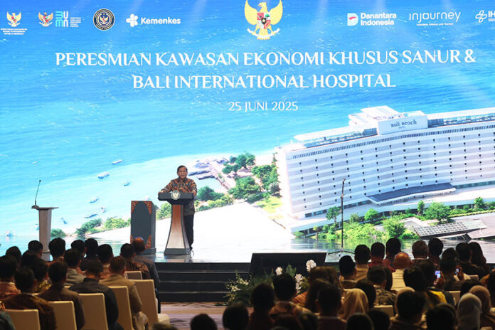 Presiden Prabowo meresmikan KEK Kesehatan Sanur dan Bali International Hospital, di Sanur, Denpasar, Bali, Rabu (25/6). [Tim Media Presiden]