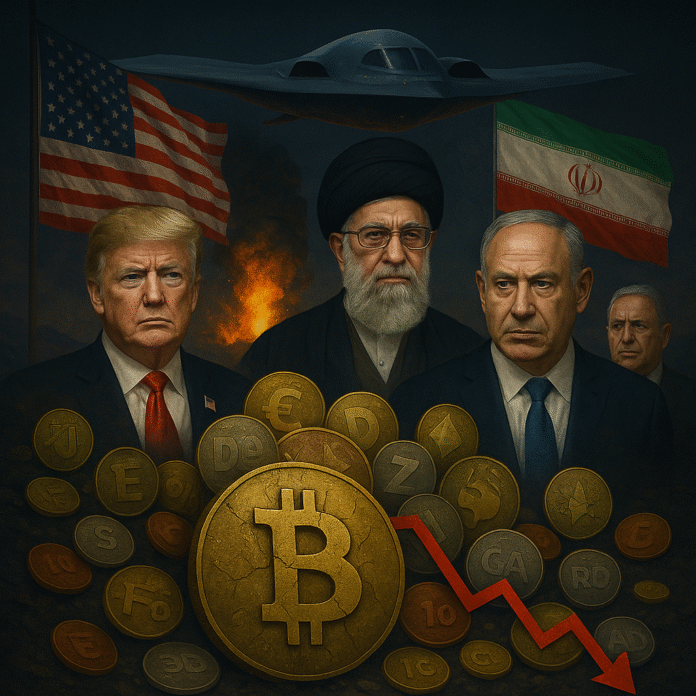 Perang Iran - Israel yang melibatkan Amerika Serikat mengakibatkan harga kripto rontok bersamaan. [astakom]