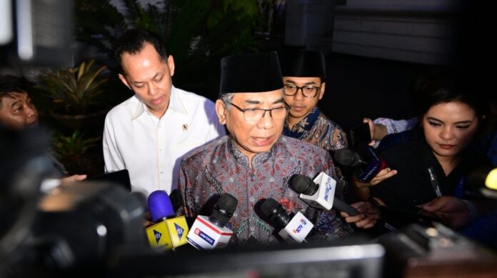 Presiden Prabowo Subianto menerima Ketua Umum Pengurus Besar Nahdlatul Ulama (PBNU) Yahya Cholil