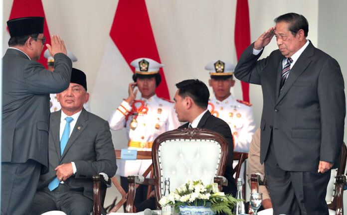 Presiden Prabowo meresmikan Kampus Bhinneka Tunggal Ika Universitas Pertahanan, di Sentul, Bogor, Jawa Barat, Rabu (11/6). [Tim Media Presiden]