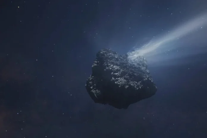 Para astronom menemukan semburan gas karbon monoksida (CO) yang menyembur keluar dari inti komet yang padat dan beku