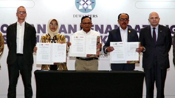 Dewan Pers resmi menjalin kerja sama strategis dengan Lembaga Perlindungan Saksi dan Korban (LPSK) serta Komisi Nasional Anti Kekerasan terhadap Perempuan (Komnas Perempuan). [astakom / Dewan Pers]