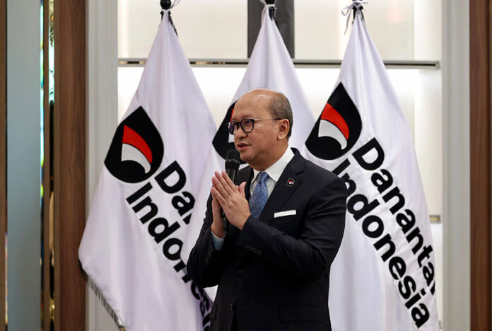 Presiden Prabowo menghadiri acara syukuran gedung Wisma Danantara Indonesia, di Jakarta, Senin (30/6). [Tim Media Presiden]