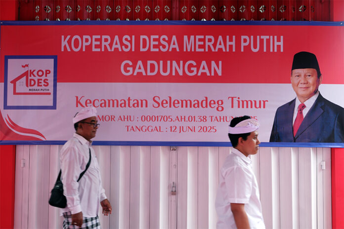 Kopdes Merah Putih, di Desa Gadungan, Tabanan, Bali, Senin (21/7). [astakom/str-Putu Yuka]