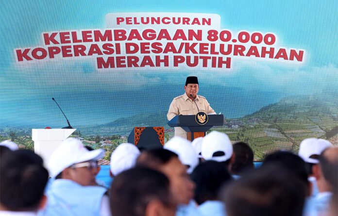 Peluncuran Kopdes Merah Putih, di Klaten, Jawa Tengah, Senin (21/7). [astakom/Tim Media Presiden]