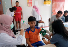Masa Pengenalan Lingkungan Sekolah (MPLS), di Sekolah Rakyat Menengah Pertama 17 Tabanan, Bali, Senin (14/7). [astakom/str- Putu Yuka]