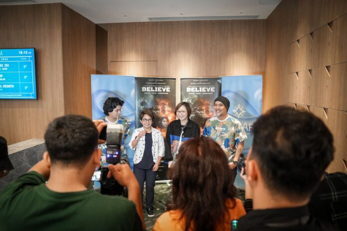 Wamen Ekraf hadiri pra-tayang film “Believe”, Kementerian Ekraf berharap dapat pacu geliat film bertema nasionalisme di Indonesia, Jakarta, Senin (14/7). [astakom / Ekraf]