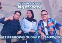 Fotografer ini Ngefreeze saat Prabowo duduk disampingnya. [astakom]