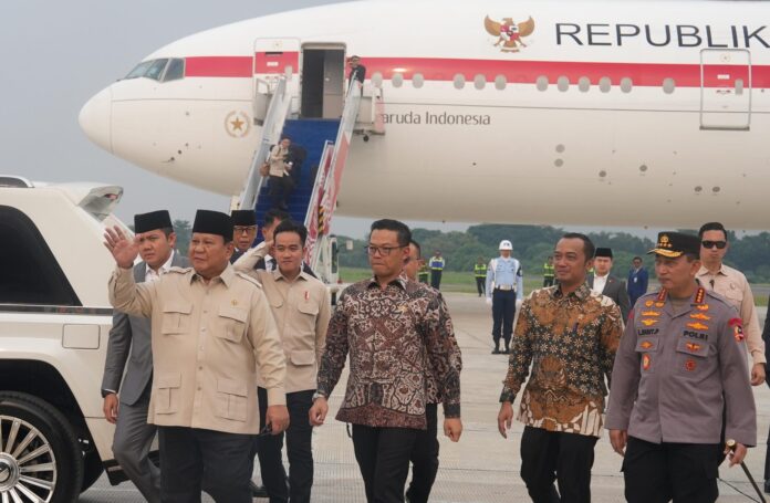 Kedatangan Presiden Prabowo Subianto di Lanud Halim Perdanakusuma / Astakom/ Foto Sabri