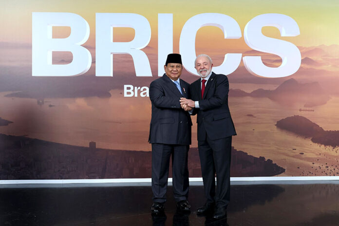 Presiden Prabowo menghadiri KTT BRICS, di Rio de Janeiro, Brasil, Minggu (6/7). [Tim Media Presiden]