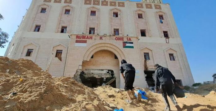 Rumah Sakit Indonesia yang di bom israel di Gaza. [astakom / Palinfo]