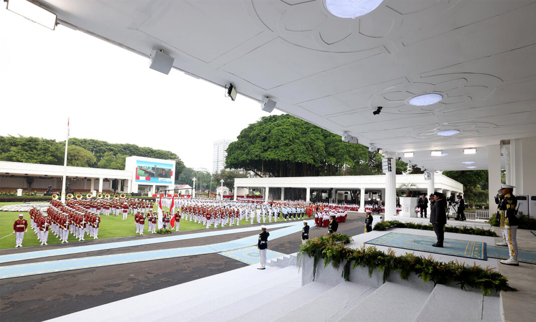 Presiden Prabowo menerima kunjungan resmi Presiden Republik Peru, Dina Ercilia Boluarte Zegarra, di Istana Merdeka, Jakarta Pusat, Senin (11/8).