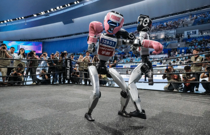 Lomba Robot Humanoid yang di selenggarakan di Beijing, China. [astakom / Livescience]