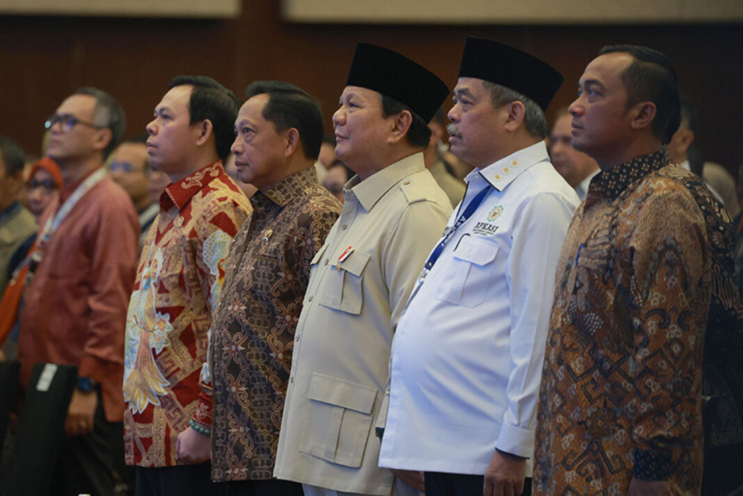 Presiden Prabowo Subianto meresmikan pembukaan Asosiasi Pemerintah Kabupaten Seluruh Indonesia (APKASI) Otonomi Expo 2025, di ICE BSD, Tangerang, Banten, Kamis (28/8).
