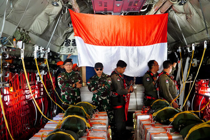 Misi operasi bantuan kemanusiaan internasional bagi rakyat Palestina, di Jalur Gaza, Palestina, Minggu (17/8).