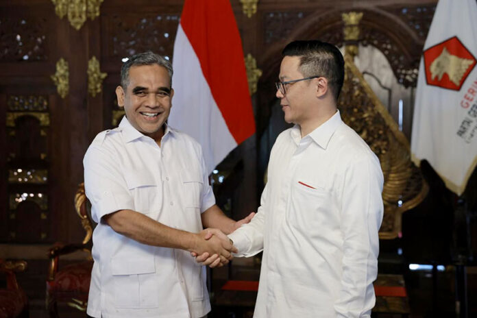 Wakil Ketua Umum Partai Gerindra Sugiono menjabat sebagai Sekjen Partai Gerindra, di Padepokan Garudayaksa, Hambalang, Bogor, Jawa Barat, Jumat (1/8). [Tim Media Presiden]