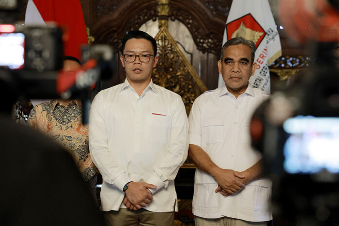 Wakil Ketua Umum Partai Gerindra Sugiono menjabat sebagai Sekjen Partai Gerindra, di Padepokan Garudayaksa, Hambalang, Bogor, Jawa Barat, Jumat (1/8). [Tim Media Presiden]