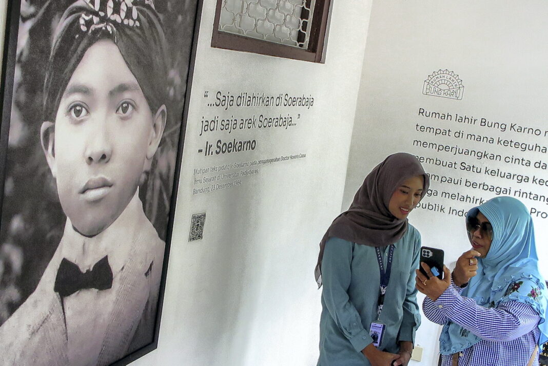 Rumah Kelahiran Bung Karno, di Jalan Pandean IV, Surabaya, Jawa Timur, Sabtu (20/9).