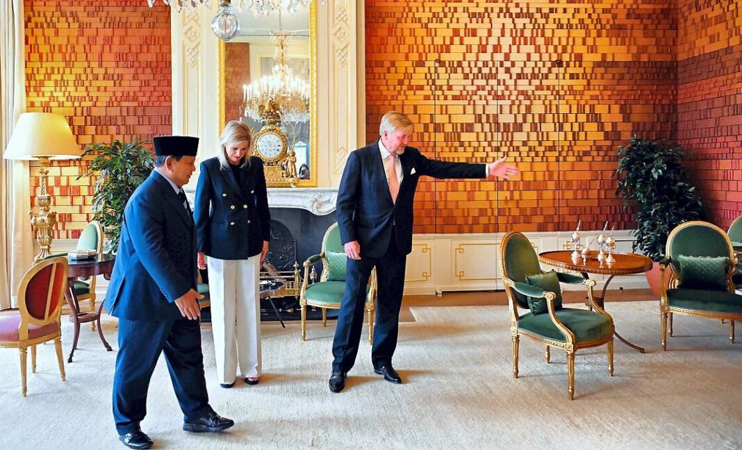 Presiden Prabowo Subianto menemui Raja Belanda Willem-Alexander, di Istana Huis ten Bosch, Belanda, Jumat (26/9).