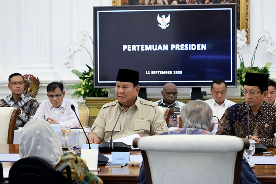 Tokoh Gerakan Nurani Bangsa (GNB) bertemu Presiden Prabowo Subianto, di Kompleks Istana Kepresidenan, Jakarta, Kamis (11/9).