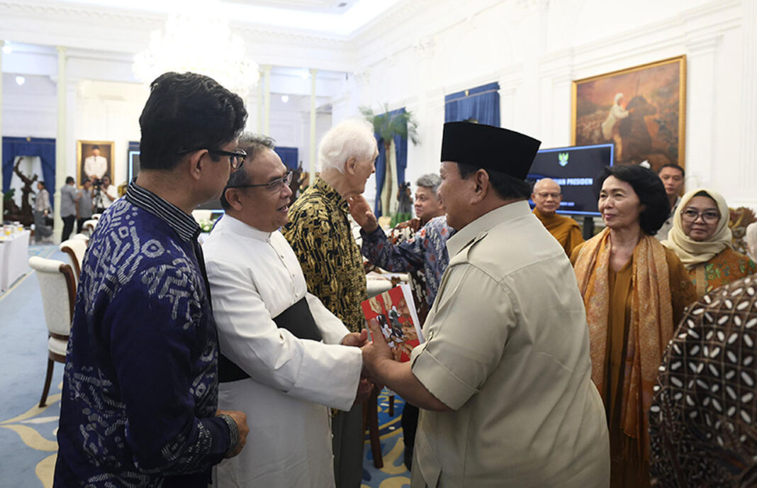 Tokoh Gerakan Nurani Bangsa (GNB) bertemu Presiden Prabowo Subianto, di Kompleks Istana Kepresidenan, Jakarta, Kamis (11/9).