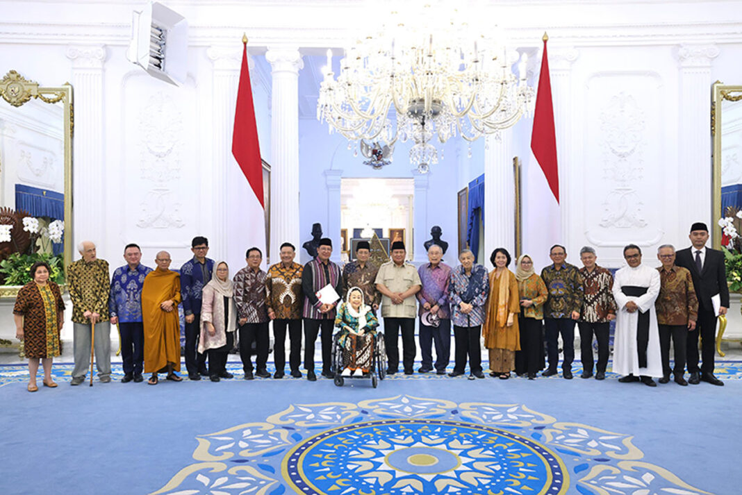 Tokoh Gerakan Nurani Bangsa (GNB) bertemu Presiden Prabowo Subianto, di Kompleks Istana Kepresidenan, Jakarta, Kamis (11/9).