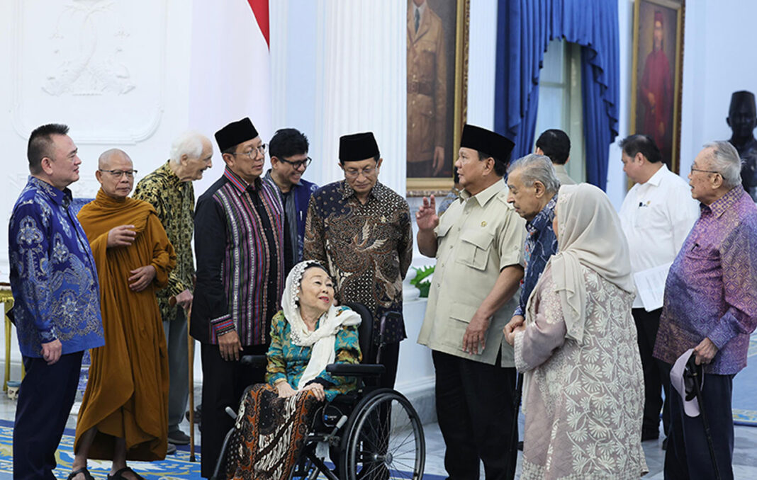 Tokoh Gerakan Nurani Bangsa (GNB) bertemu Presiden Prabowo Subianto, di Kompleks Istana Kepresidenan, Jakarta, Kamis (11/9).