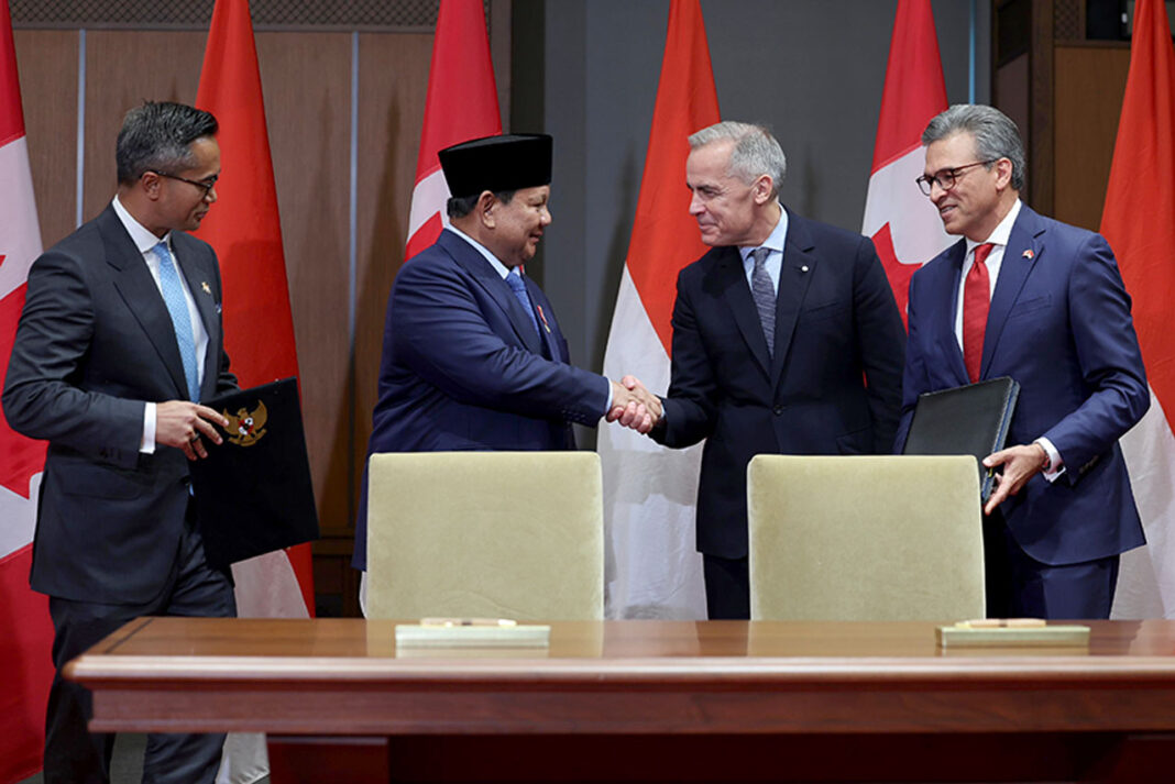 Presiden Prabowo Subianto mengadakan pertemuan dengan Perdana Menteri (PM) Kanada Mark Carney, di West Block, Parliament Hill, Ottawa, Kanada, Rabu (24/9).