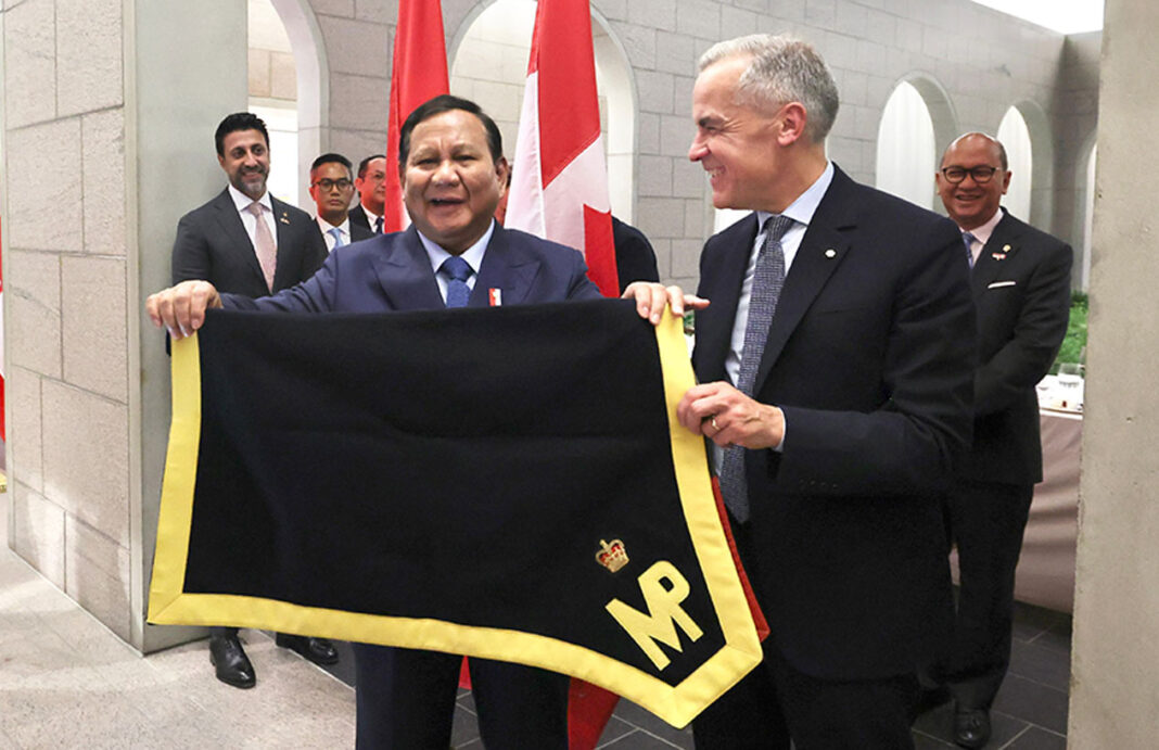 Presiden Prabowo Subianto menghadiri jamuan makan malam di Galeri Nasional Kanada, Ottawa, Ontario, Kanada, Rabu (24/9).