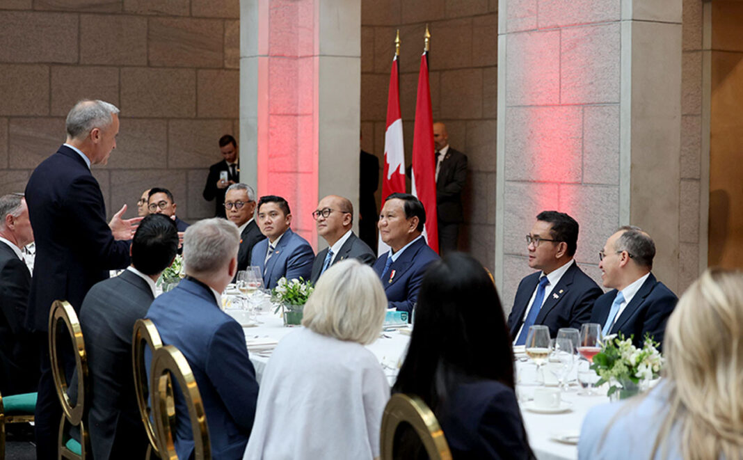 Presiden Prabowo Subianto mengadakan pertemuan dengan Perdana Menteri (PM) Kanada Mark Carney, di West Block, Parliament Hill, Ottawa, Kanada, Rabu (24/9).