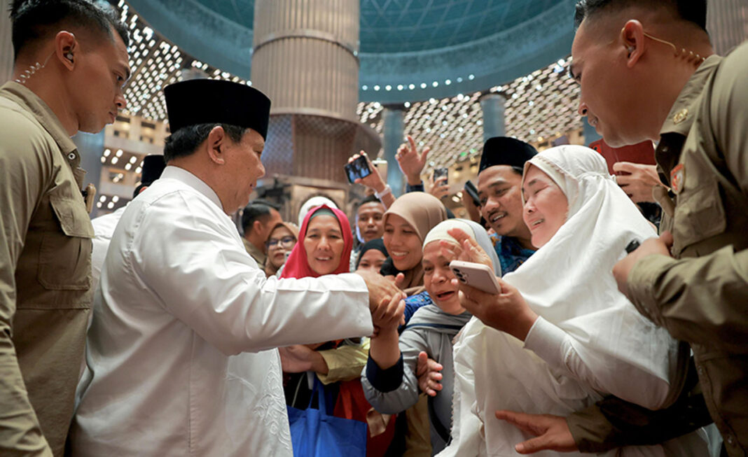 Presiden Prabowo Subianto menghadiri acara peringatan Maulid Nabi Muhammad SAW, di Masjid Istiqlal, Jakarta, Kamis (4/9).