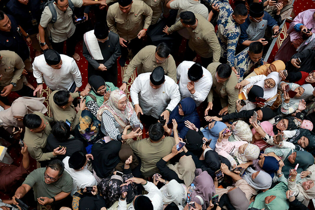 Presiden Prabowo Subianto menghadiri acara peringatan Maulid Nabi Muhammad SAW, di Masjid Istiqlal, Jakarta, Kamis (4/9).