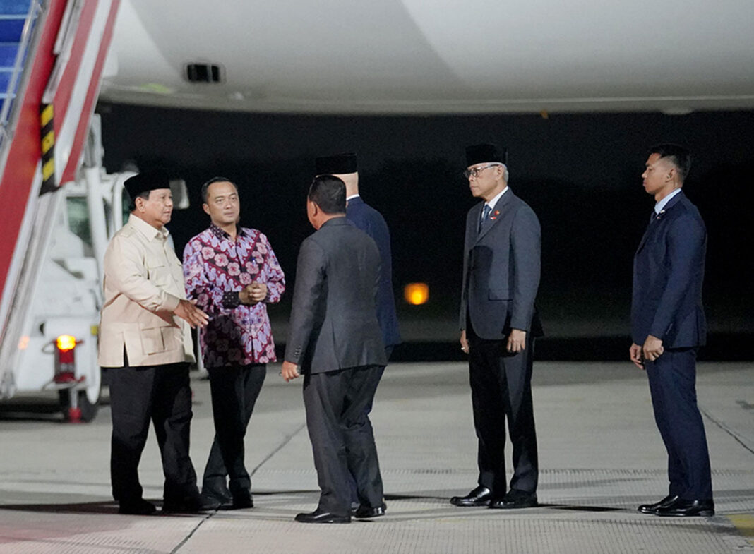 Presiden Prabowo Subianto tiba di Bandara Halim Perdanakusuma, Jakarta, Rabu (3/9).
