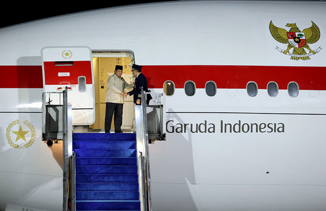 Presiden Prabowo Subianto tiba di Bandara Halim Perdanakusuma, Jakarta, Rabu (3/9).