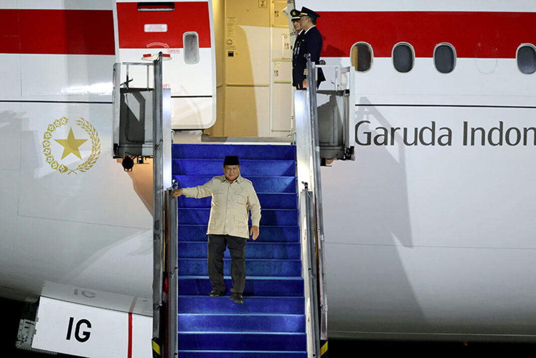 Presiden Prabowo Subianto tiba di Bandara Halim Perdanakusuma, Jakarta, Rabu (3/9).