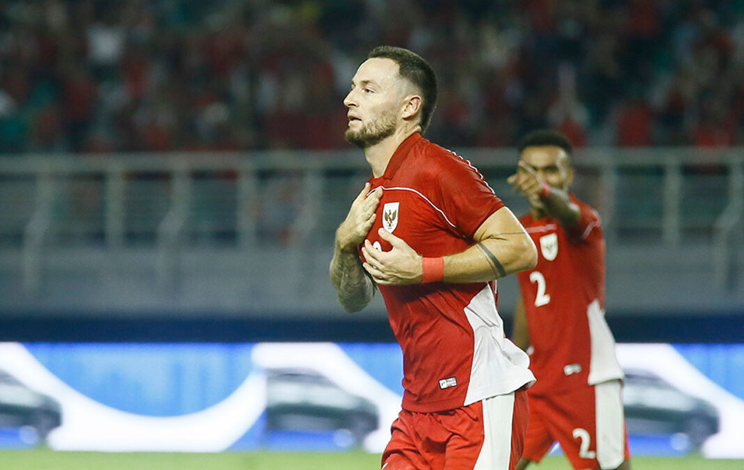 Laga Timnas Indonesia saat melawan Chinese Taipei dalam FIFA Matchday, di Stadion Gelora Bung Tomo, Surabaya, Jumat (5/9).