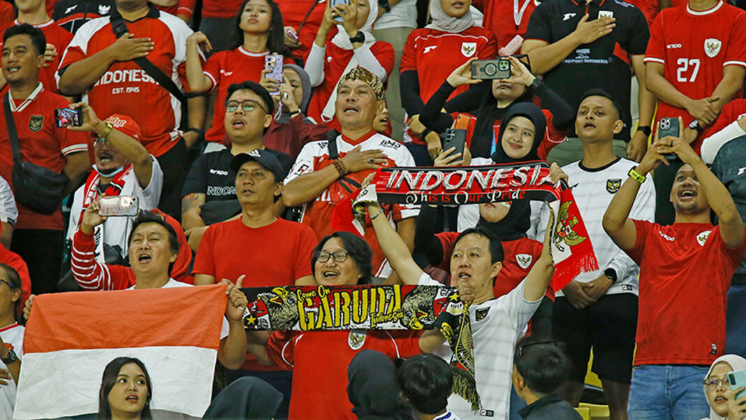 Laga Timnas Indonesia saat melawan Chinese Taipei dalam FIFA Matchday, di Stadion Gelora Bung Tomo, Surabaya, Jumat (5/9).