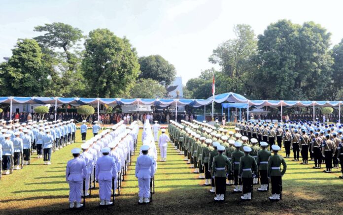 Presiden Prabowo Subianto memimpin upacara pada Hari Peringatan Kesaktian Pancasila di Monumen Pancasila Sakti, Lubang Buaya, Jakarta Timur, Rabu (1/10).