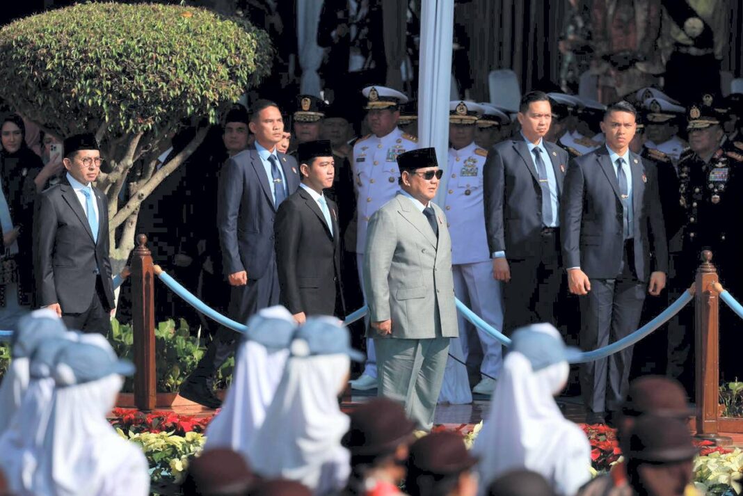 Presiden Prabowo Subianto memimpin upacara Hari Peringatan Kesaktian Pancasila, di Monumen Pancasila Sakti, Lubang Buaya, Jakarta Timur, Rabu (1/10).