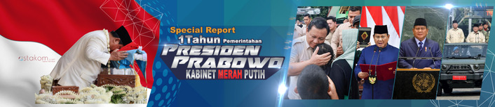 Banner Horizontal Satu Tahun Presiden Prabowo