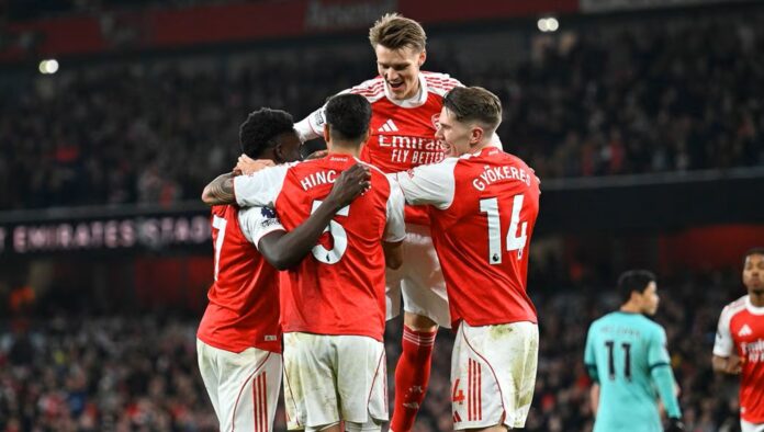Selebrasi Pemain Arsenal