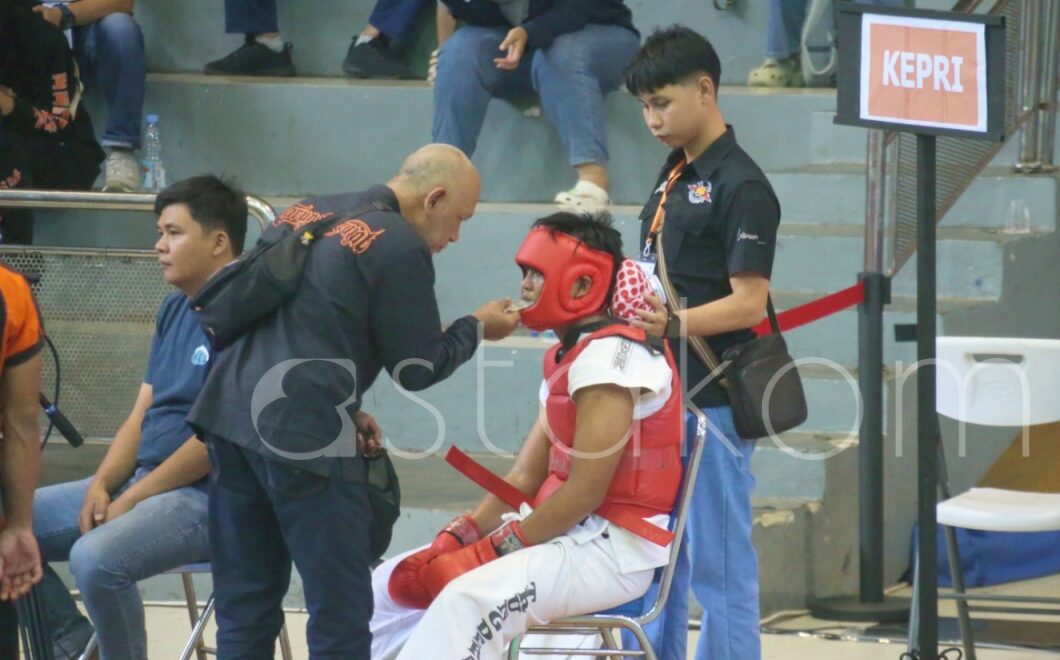 Kejuaraan Nasional (Kejurnas) Pelajar Tarung Derajat Kemenpora Tahun 2025, di GOR Pajajaran, Kota Bandung, Jawa Barat, Sabtu (6/12).