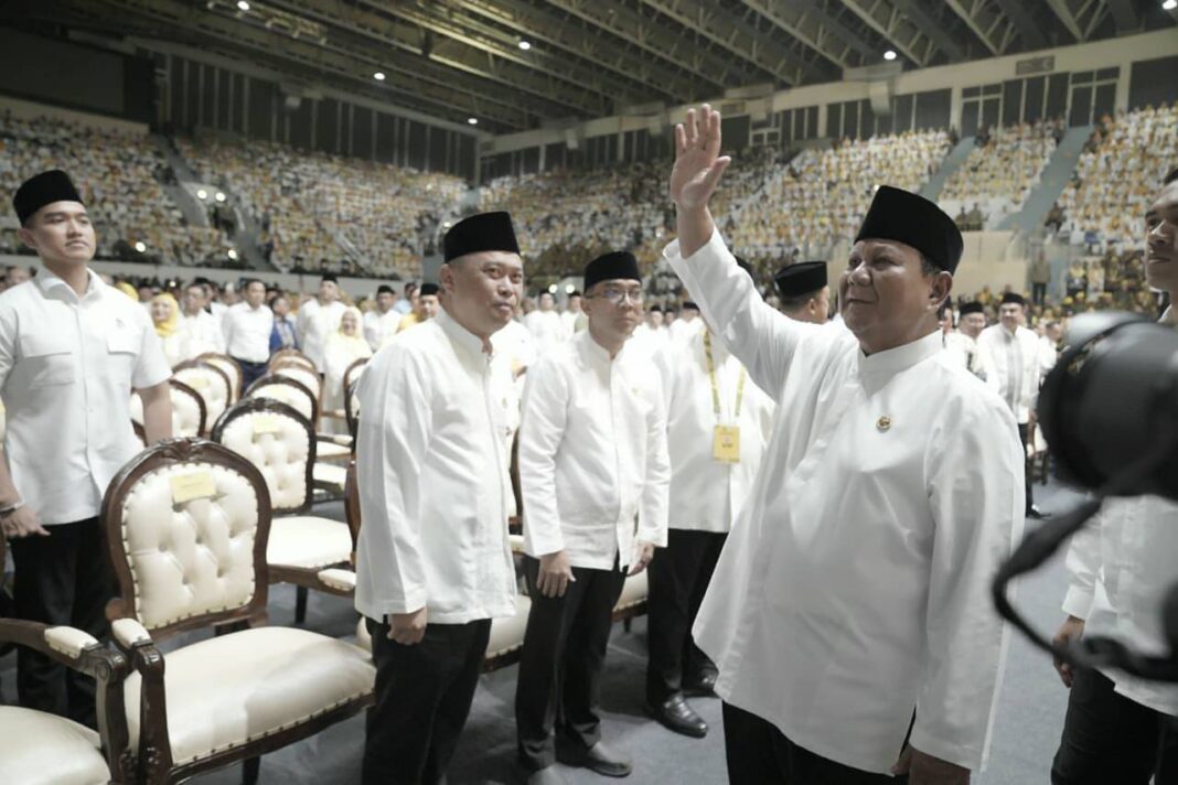 Presiden Prabowo Hadiri Puncak HUT ke-61 Partai Golkar Presiden Prabowo Subianto menghadiri puncak peringatan Hari Ulang Tahun (HUT) ke-61 Partai Golkar, di Istora Senayan, Jakarta, Jumat (5/12).