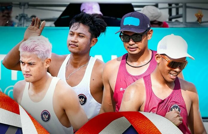 Tim voli pantai putra meraih medali emas pada laga final
