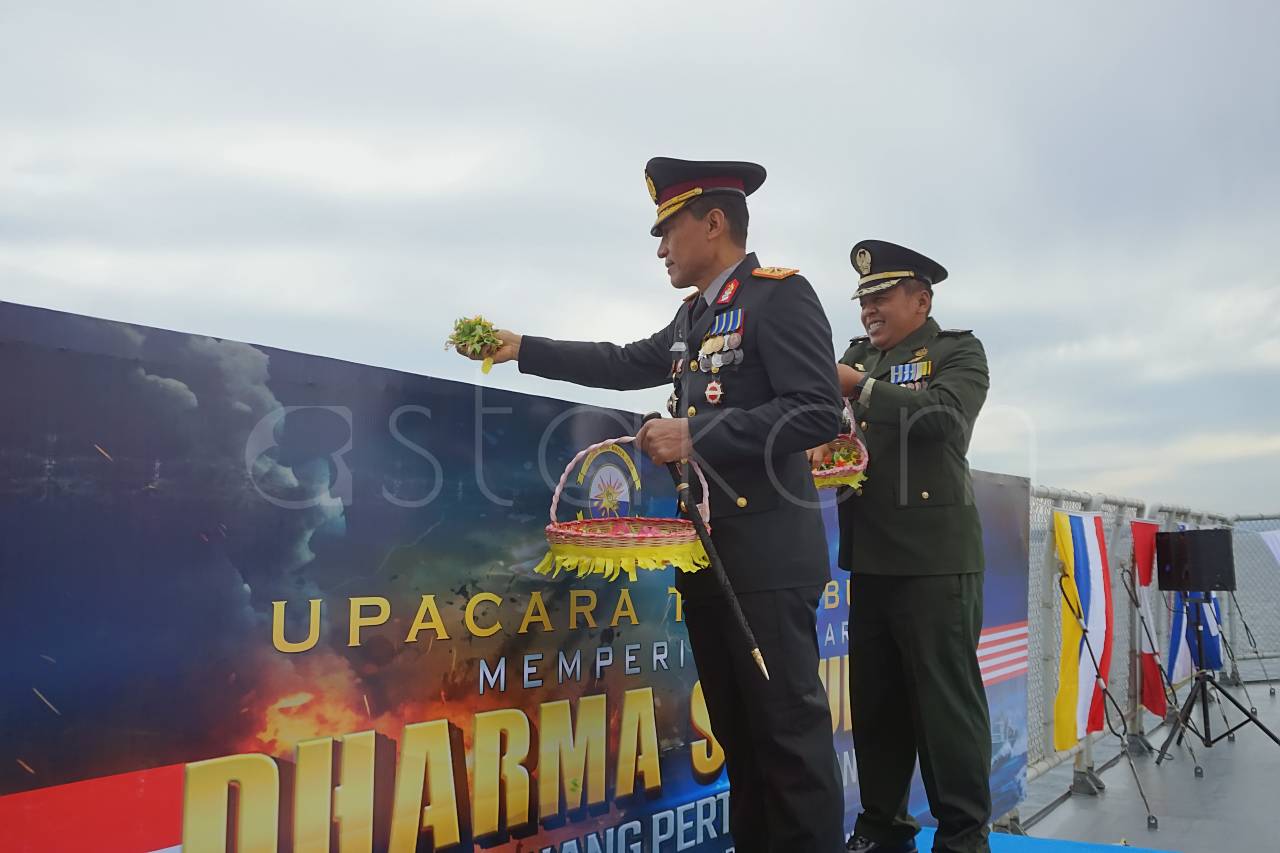 Pangkoarmada III pimpin Upacara Hari Dharma Samudera di KRI Balongan 908.