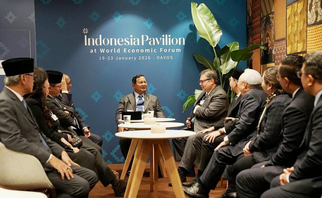 Presiden Prabowo Subianto tiba di Paviliun Indonesia WEF Davos
